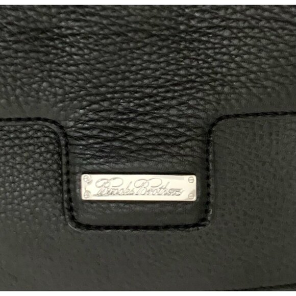 Purse Brooks Brother Black Leather Satchel Handbag NEW with tags - Picture 4 of 8